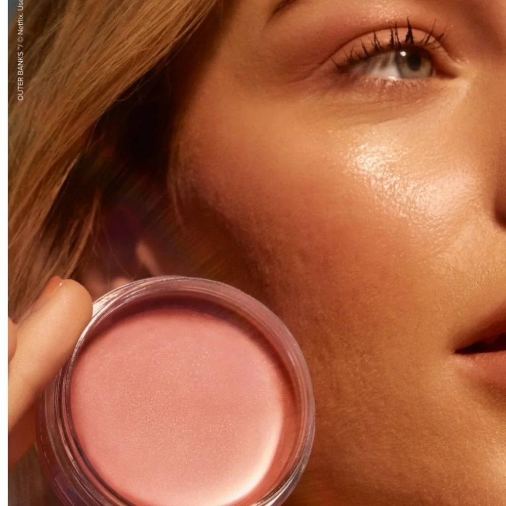Lottie Outer Banks OBX Lip & Cheek Balm Dusky Pink 20g Cream Blush Dewy Finish